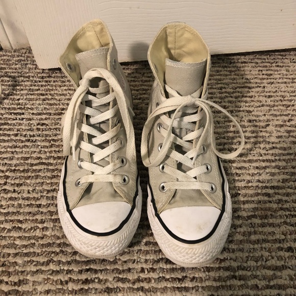 Light Gray High Top Converse - Picture 4 of 4